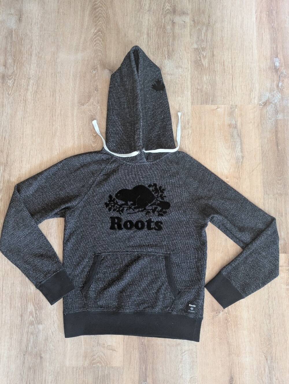 Roots Mens XS Dark Salt & Pepper Classic Hoodie